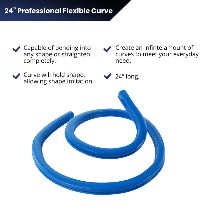 Pacific Arc Flexible Curve 24" with Inking Edge, For Drawing, Pattern making, Engineering, Stencil making - Image 2